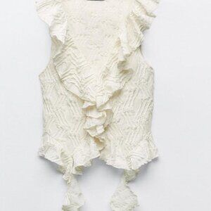 Zara Textured top women’s size small
